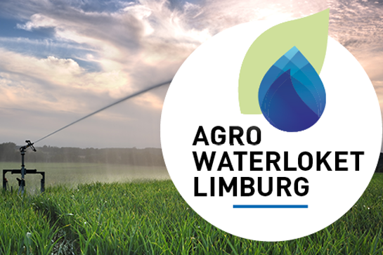 Watersproeier op het land - logo AgroWaterloket Limburg